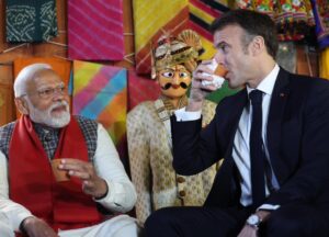 Emanuel macron chai pe charch with PM Modi