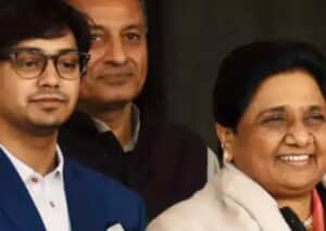 Akash Anand with Mayawati