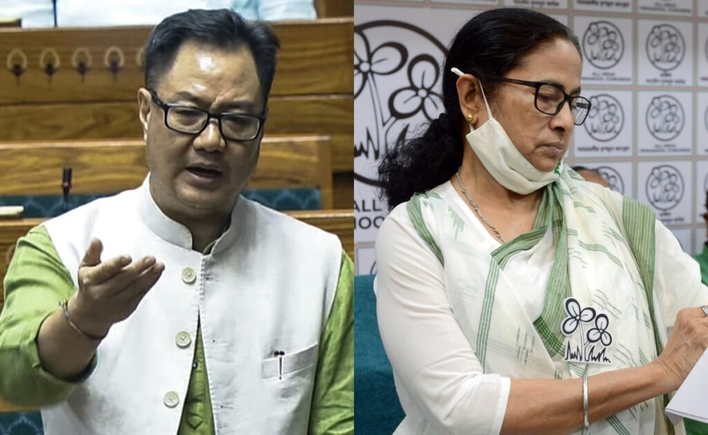 'पवित्र कर्तव्य की अनदेखी की...' : ममता बनर्जी पर किरेन रिजिजू ने साधा निशाना