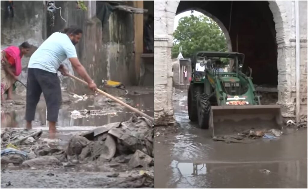 गुजरात : जामनगर में पटरी पर लौट रही है जिंदगी, बाढ़ के बाद अब युद्ध स्तर पर सफाई का काम जारी
