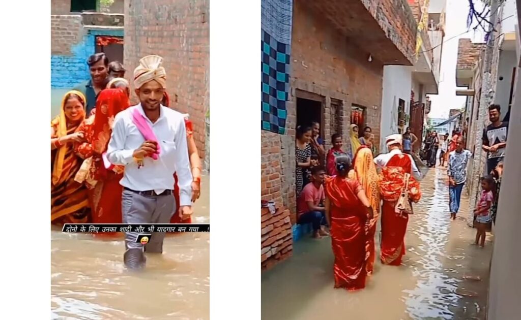 अंगना में सैया स्विमिंग पूल बनवाइहा..शादी की रस्मों के बीच दूल्हा दुल्हन के इस वीडियो को देख लोगों ने ली मौज, बोले सब रेडी है