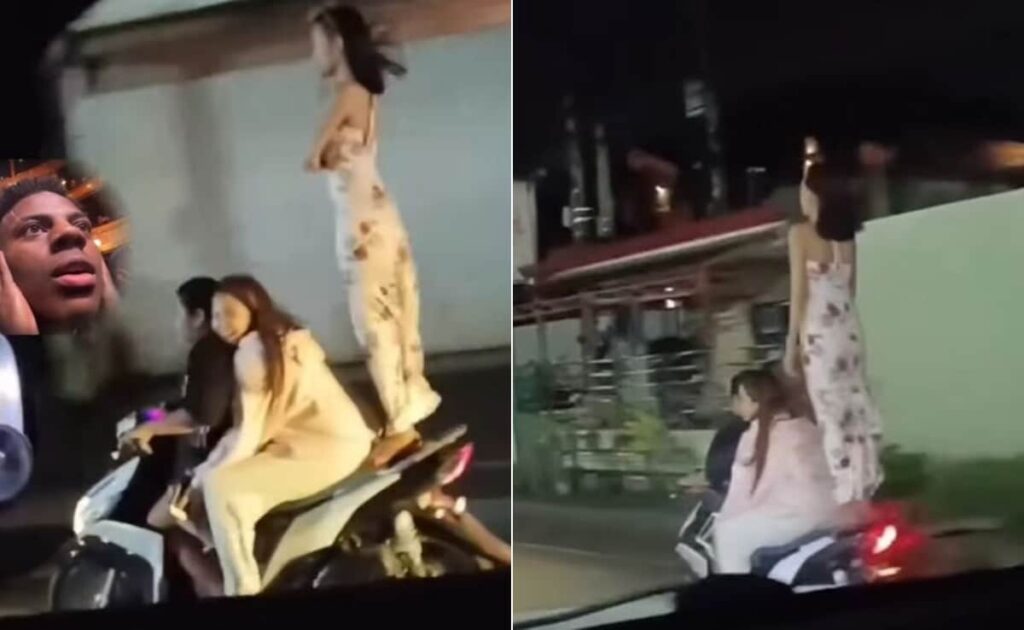 चलती हुई स्कूटी पर सीधे खड़ी हो गई लड़की, किया ऐसा खतरनाक स्टंट, देख दांतों तले दबा लेंगे उंगली