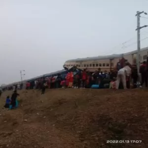 Train derailed at Maynaguri