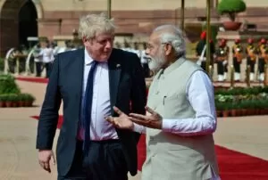 Saamana Editorial, Boris Johnson visit