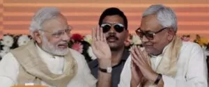 Nitish Kumar with Narendra Modi