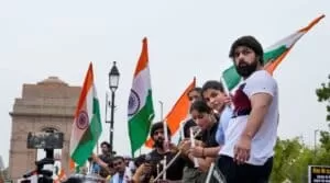 Wrestlers protest at India Gate